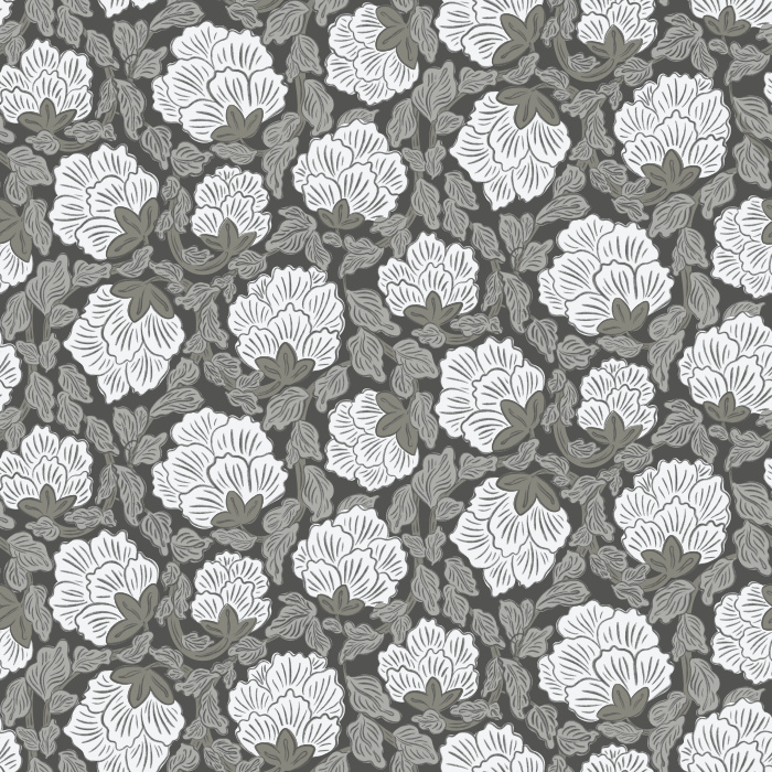 The Petal Whirl Wallpaper brings dramatic elegance to your space with its intricate floral pattern in rich shades of espresso brown, caramel, and cream.