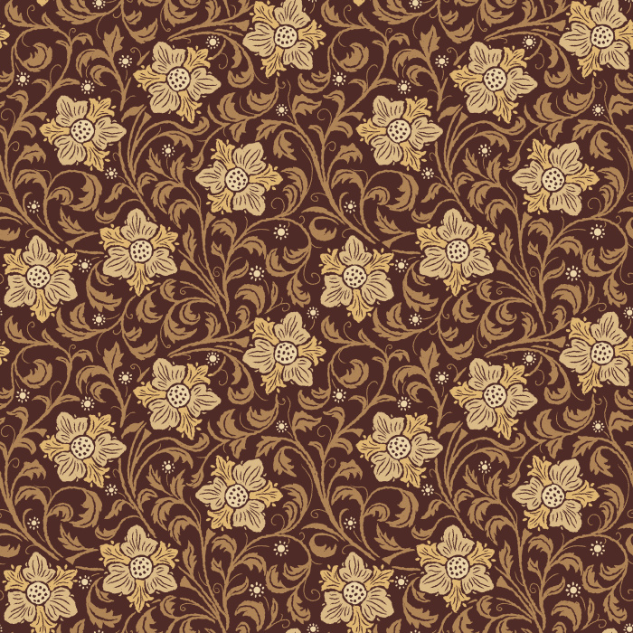 The Midnight Bloom Wallpaper captures the beauty of a moonlit garden with deep navy tones, scrolling vines, and crimson red blossoms.