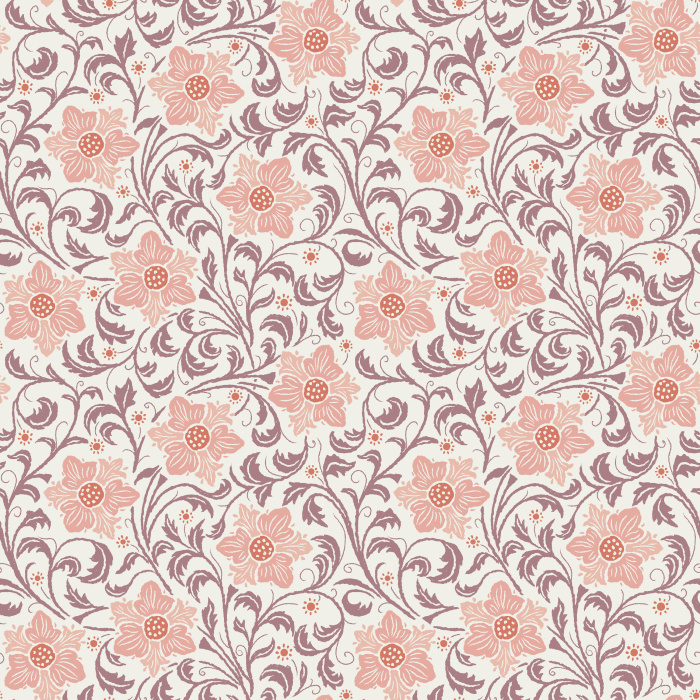 The Midnight Bloom Wallpaper captures the beauty of a moonlit garden with deep navy tones, scrolling vines, and crimson red blossoms.