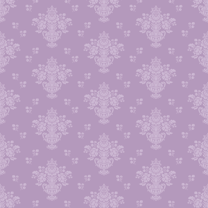 The Historic Damask Wallpaper brings timeless sophistication to your home with its classic damask pattern in soft taupe against a muted blue-gray background.