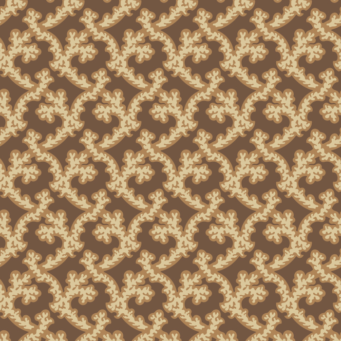 The Classical Atticus Wallpaper brings timeless refinement to your home with its intricate scrollwork pattern in warm golden ochre tones.