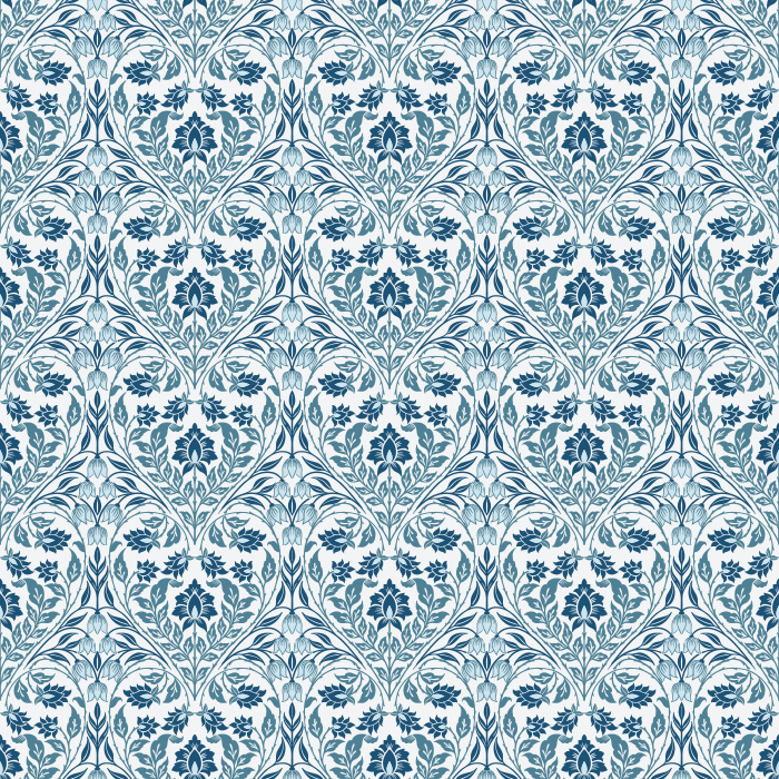 The Lush Vines Wallpaper features an intricate botanical design with cascading vines and floral details in soft rose and lavender tones against a rich forest green backdrop.