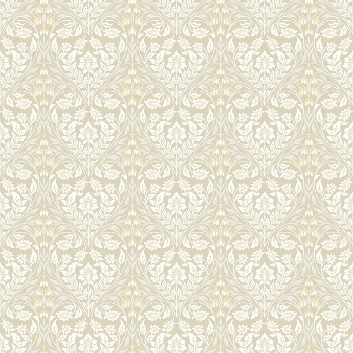 The Lush Vines Wallpaper features an intricate botanical design with cascading vines and floral details in soft rose and lavender tones against a rich forest green backdrop.