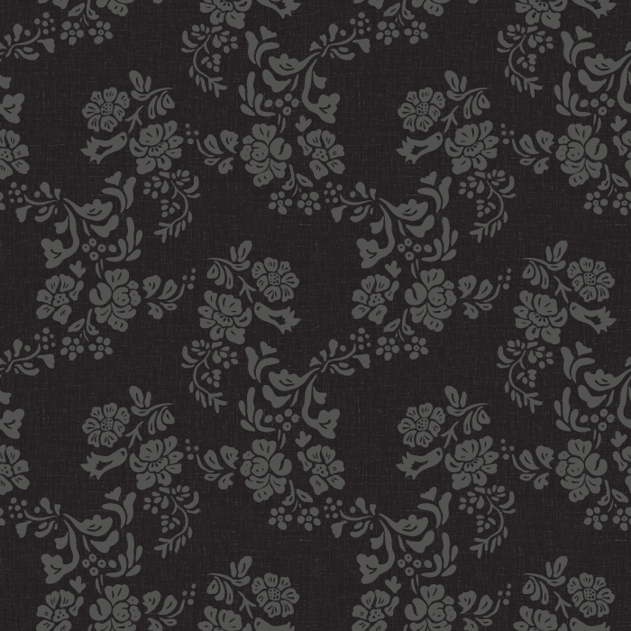 The Flock Look Wallpaper brings a refined vintage touch to your space with its soft taupe floral silhouette pattern on a textured linen-look backdrop.