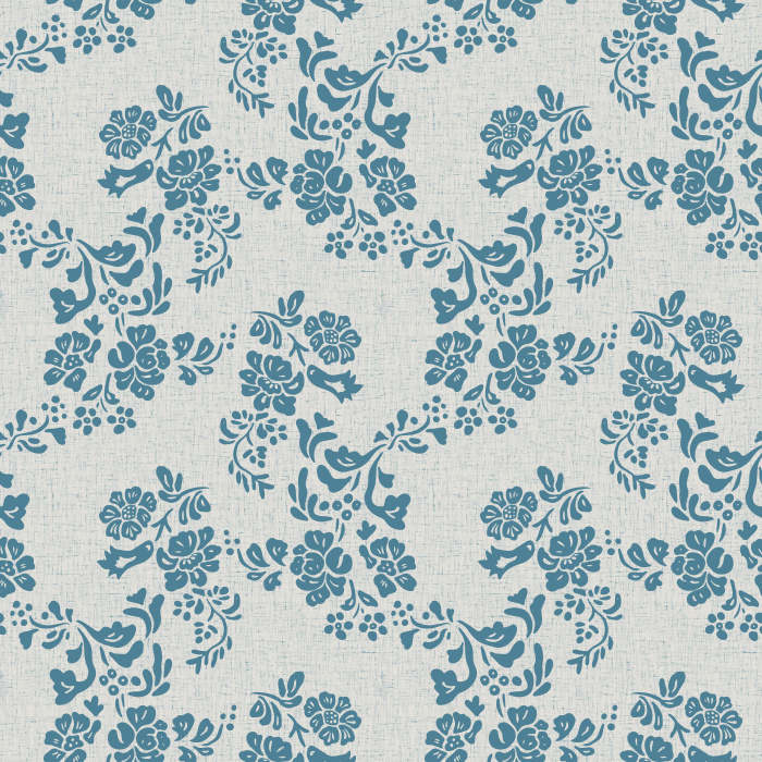 The Flock Look Wallpaper brings a refined vintage touch to your space with its soft taupe floral silhouette pattern on a textured linen-look backdrop.