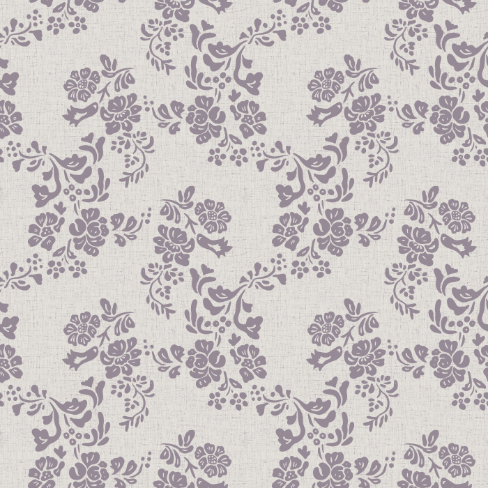 The Flock Look Wallpaper brings a refined vintage touch to your space with its soft taupe floral silhouette pattern on a textured linen-look backdrop.