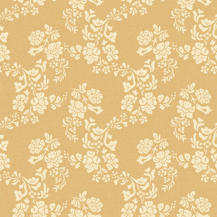The Flock Look Wallpaper brings a refined vintage touch to your space with its soft taupe floral silhouette pattern on a textured linen-look backdrop.