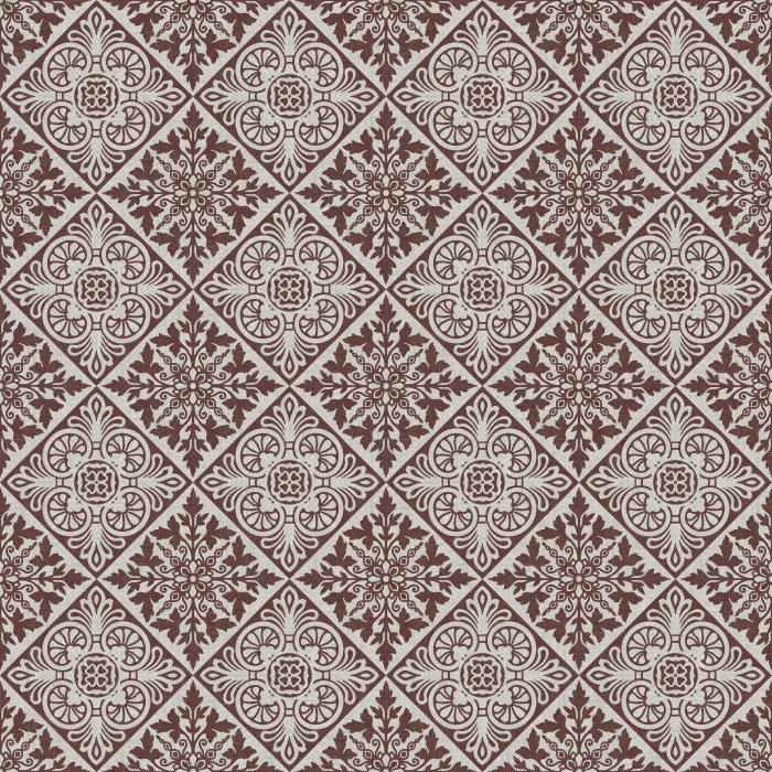 The Textured Pathways Wallpaper brings timeless sophistication to your space with its intricate diamond-tile pattern in muted blue and ivory tones.
