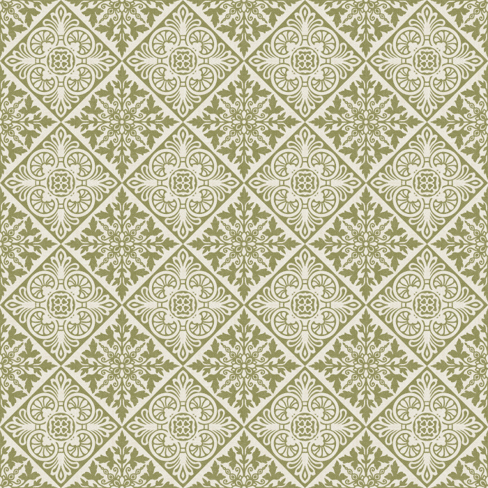 The Textured Pathways Wallpaper brings timeless sophistication to your space with its intricate diamond-tile pattern in muted blue and ivory tones.