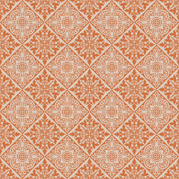 The Textured Pathways Wallpaper brings timeless sophistication to your space with its intricate diamond-tile pattern in muted blue and ivory tones.