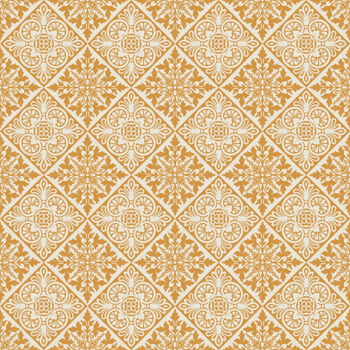 The Textured Pathways Wallpaper brings timeless sophistication to your space with its intricate diamond-tile pattern in muted blue and ivory tones.