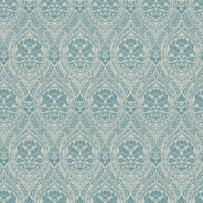 The Romantic Motif Wallpaper exudes timeless elegance with its soft taupe damask-inspired design, featuring intricate floral scrollwork on a warm cream background.