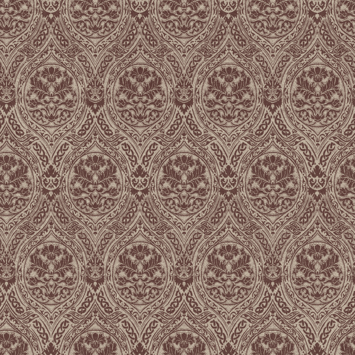 The Romantic Motif Wallpaper exudes timeless elegance with its soft taupe damask-inspired design, featuring intricate floral scrollwork on a warm cream background.
