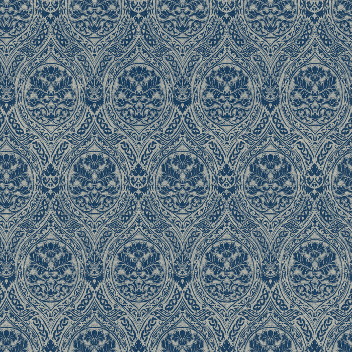 The Romantic Motif Wallpaper exudes timeless elegance with its soft taupe damask-inspired design, featuring intricate floral scrollwork on a warm cream background.