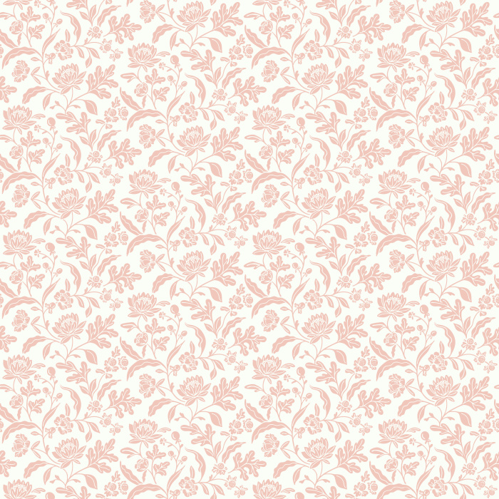 The Summer Cottage Wallpaper features soft blue floral patterns that evoke the beauty and tranquility of a countryside garden.