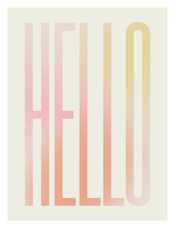 The Aura One Art Print features modern typography and soft pastel gradients that radiate warmth and positivity.