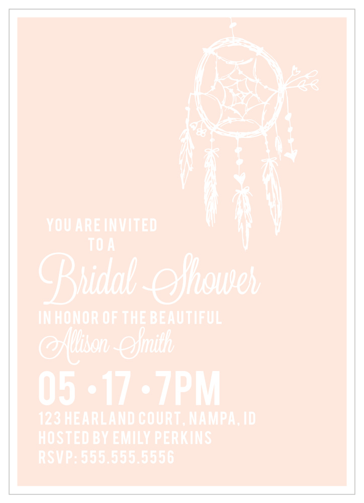 Dream Catcher Bridal Shower Invitations