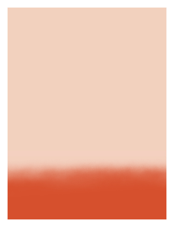 Ombre Dream Art Print features a soft peach-to-terracotta horizontal gradient with a warm modern minimalist feel.