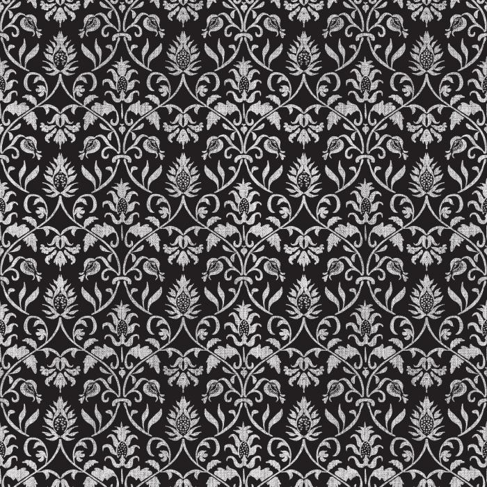 Classic Motif Wallpaper features a traditional ornamental pattern with repeating cream florals layered over a warm taupe background for a timeless, heritage-inspired look.
