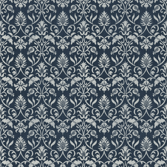 Classic Motif Wallpaper features a traditional ornamental pattern with repeating cream florals layered over a warm taupe background for a timeless, heritage-inspired look.