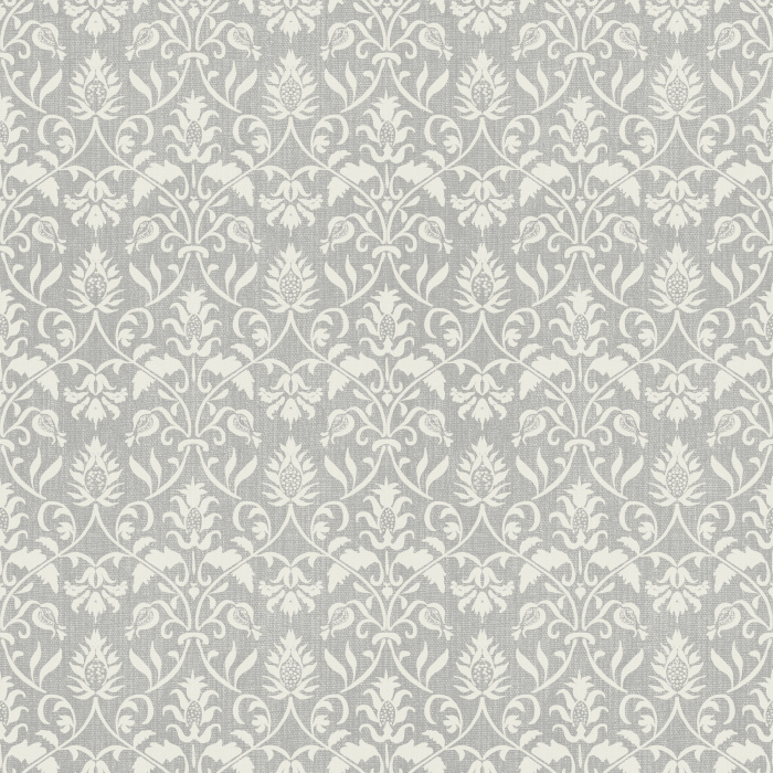 Classic Motif Wallpaper features a traditional ornamental pattern with repeating cream florals layered over a warm taupe background for a timeless, heritage-inspired look.