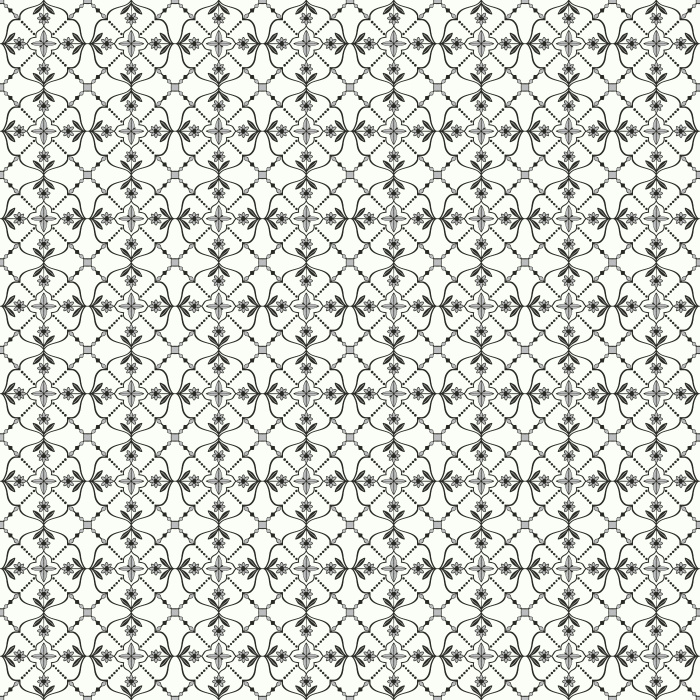 Antique Geo Wallpaper pairs a deep navy background with a delicate repeating geometric motif, creating a rich, vintage-inspired pattern that feels both classic and modern.
