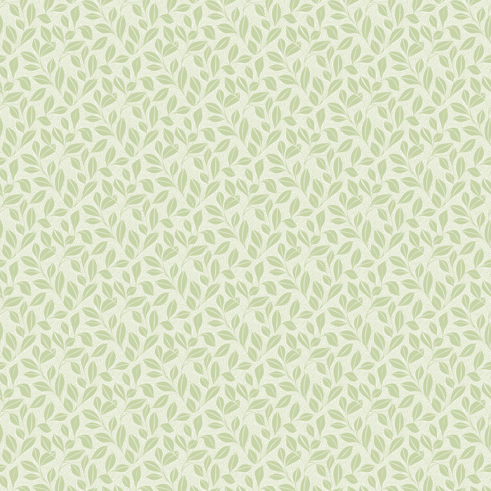 Leafy Ogee Wallpaper showcases a soft, organic ogee layout filled with flowing leaf motifs, creating a serene botanical pattern ideal for calm, nature-inspired interiors.