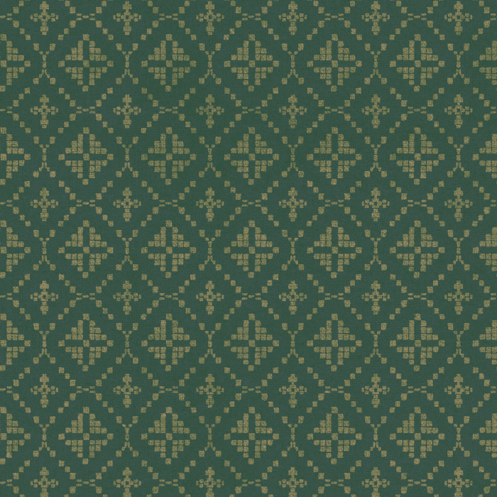 Heritage Threads Wallpaper features a woven, stitch-inspired diamond motif that mimics the look of hand-crafted textiles in warm taupe and soft cream.