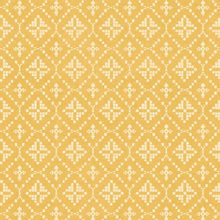 Heritage Threads Wallpaper features a woven, stitch-inspired diamond motif that mimics the look of hand-crafted textiles in warm taupe and soft cream.