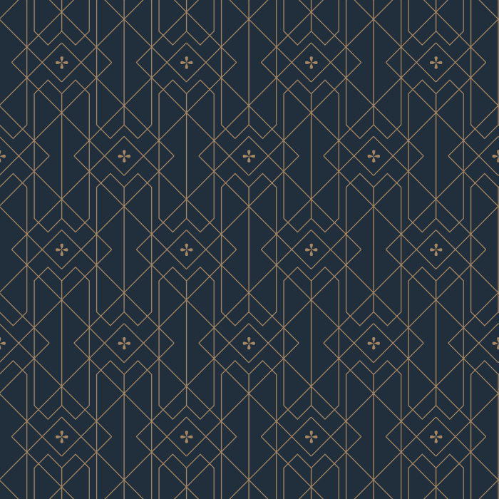 Gilded Gatsby Wallpaper brings a refined Art Deco–inspired geometric pattern to your walls, featuring delicate metallic-look linework across a warm, neutral backdrop.