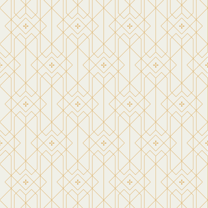 Gilded Gatsby Wallpaper brings a refined Art Deco–inspired geometric pattern to your walls, featuring delicate metallic-look linework across a warm, neutral backdrop.