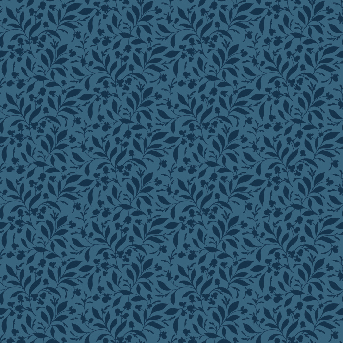Victorian Berry Wallpaper showcases an intricate, nature-inspired pattern featuring winding leaves and delicate berry clusters over a dramatic deep green backdrop.