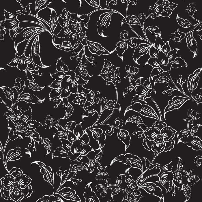 Heritage Garden Wallpaper blends a lush vintage floral pattern with warm brown tones, featuring sweeping botanical vines and soft cream blossoms.