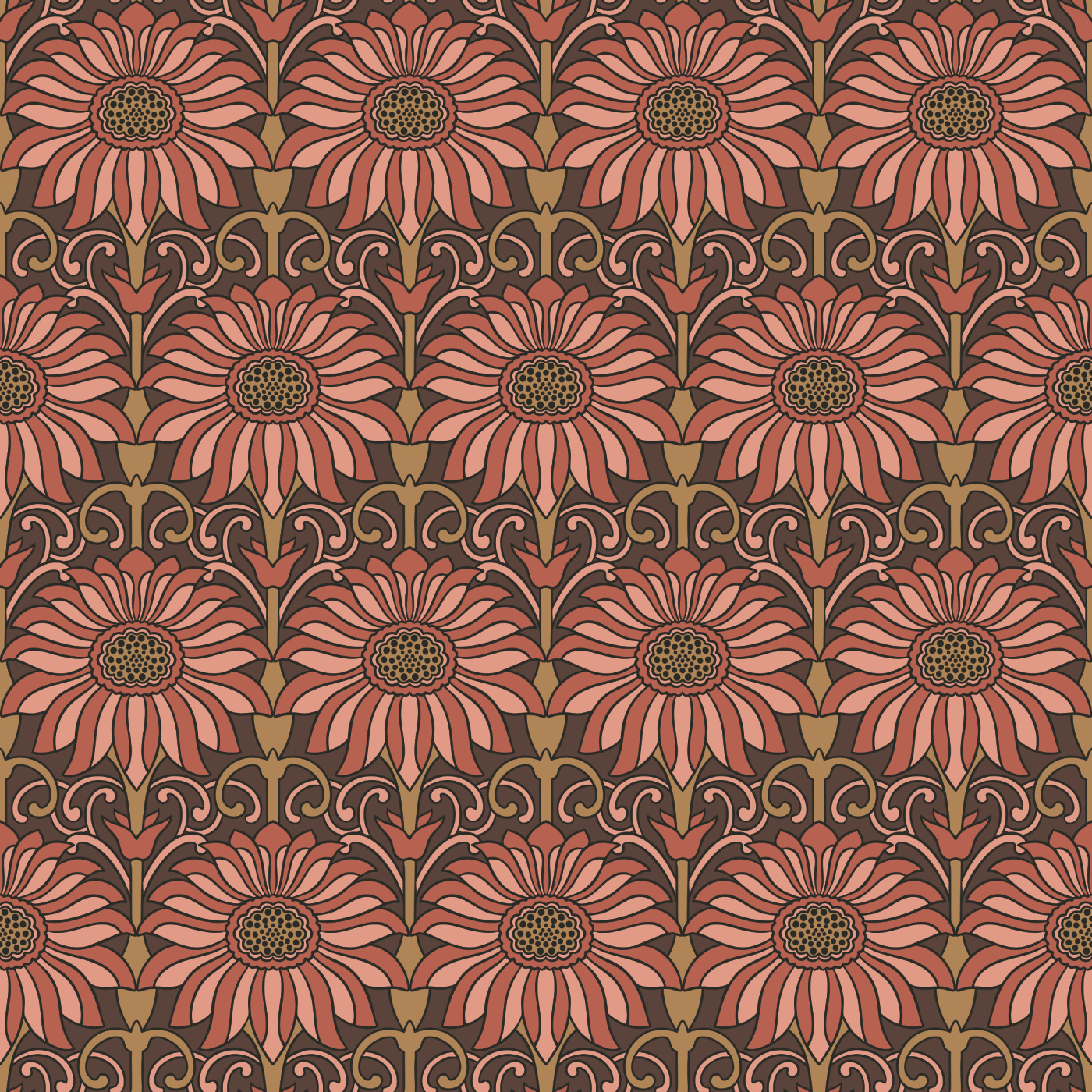 Historic Florals Wallpaper