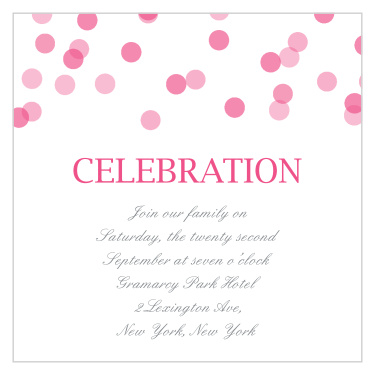 Invite your friends and family to celebrate with our Falling Confetti Bat Mitzvah Reception Cards.