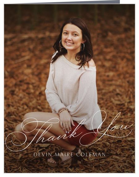 Create an elegant impression with our By Hand Graduation Thank You Cards.