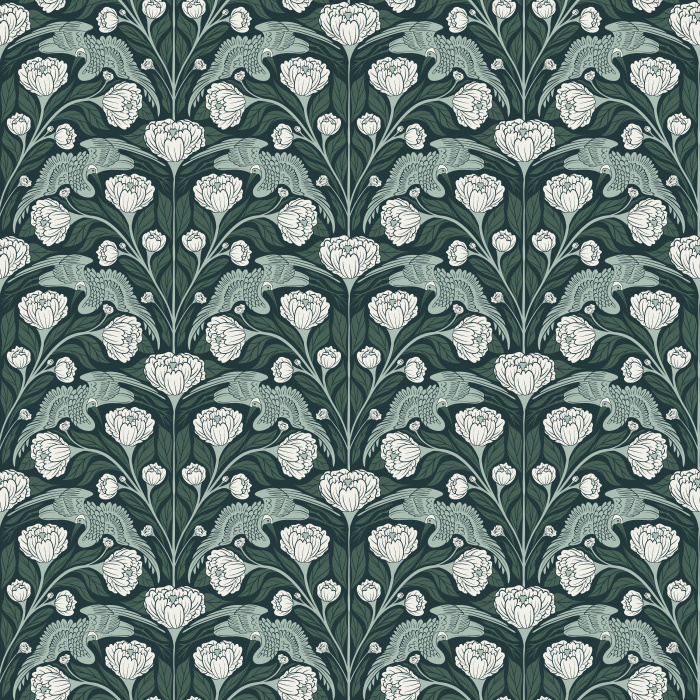 Bring timeless elegance to your walls with this Crane Dance Wallpaper, a graceful chinoiserie-inspired pattern that captures the beauty of nature in motion.