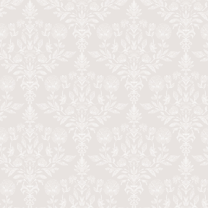 Introduce dramatic elegance to your space with this Nocturne Flora Wallpaper, a richly detailed botanical damask pattern inspired by vintage textile designs.