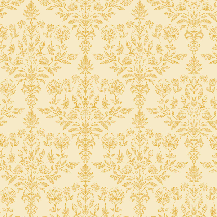 Introduce dramatic elegance to your space with this Nocturne Flora Wallpaper, a richly detailed botanical damask pattern inspired by vintage textile designs.