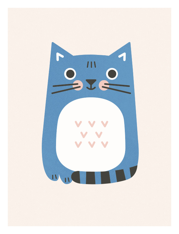 Add playful charm to your space with this Cute Cat Art Print, a whimsical illustration designed to bring warmth and personality to children’s rooms and nurseries.