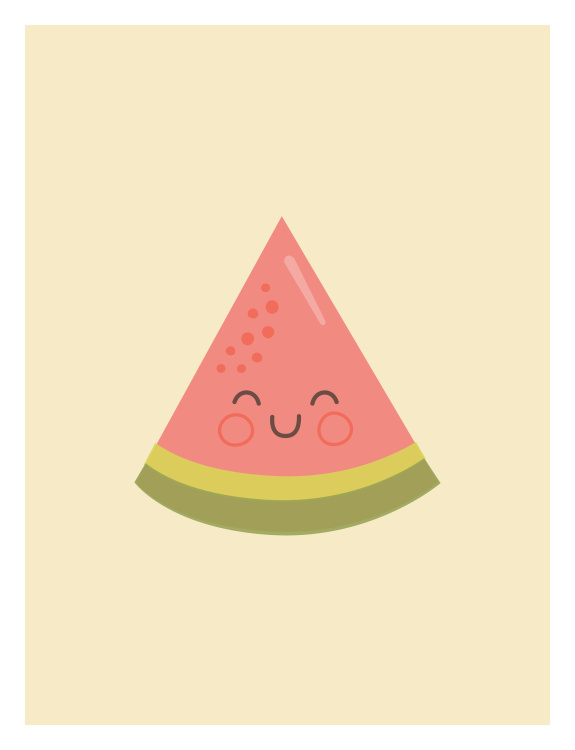 Add a splash of sweetness to your walls with this Cute Watermelon Art Print, a playful fruit illustration designed to brighten children’s spaces.