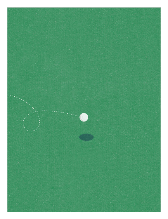 Bring sporty charm to your walls with this Golf Ball Art Print, a minimalist illustration inspired by classic golf course moments.