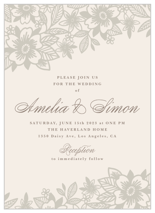 Surround yourself with family and friends on your special day with our Elegant Lace Wedding Invitations.