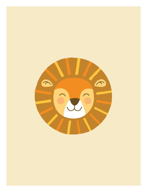 Add a touch of playful charm to your space with this Little Lion Art Print, a sweet and friendly illustration perfect for kids rooms and nurseries.