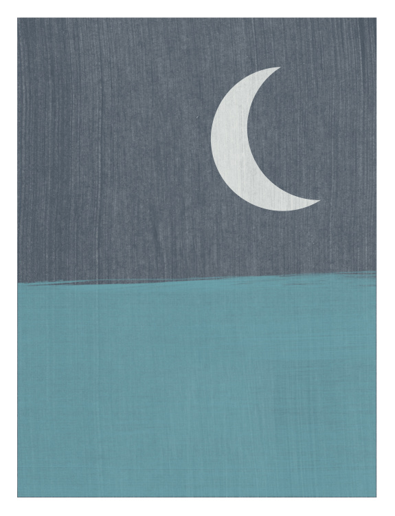 Bring a moody and minimalist coastal vibe to your space with this Moon Ocean Two Art Print, a serene design inspired by quiet nights by the sea.