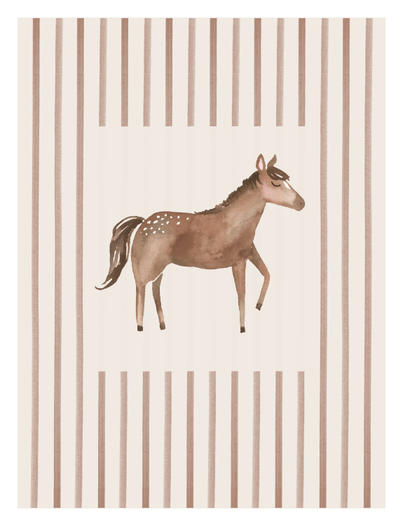 Bring timeless elegance to your space with this Watercolor Horse Art Print, a beautifully illustrated design inspired by classic countryside charm.