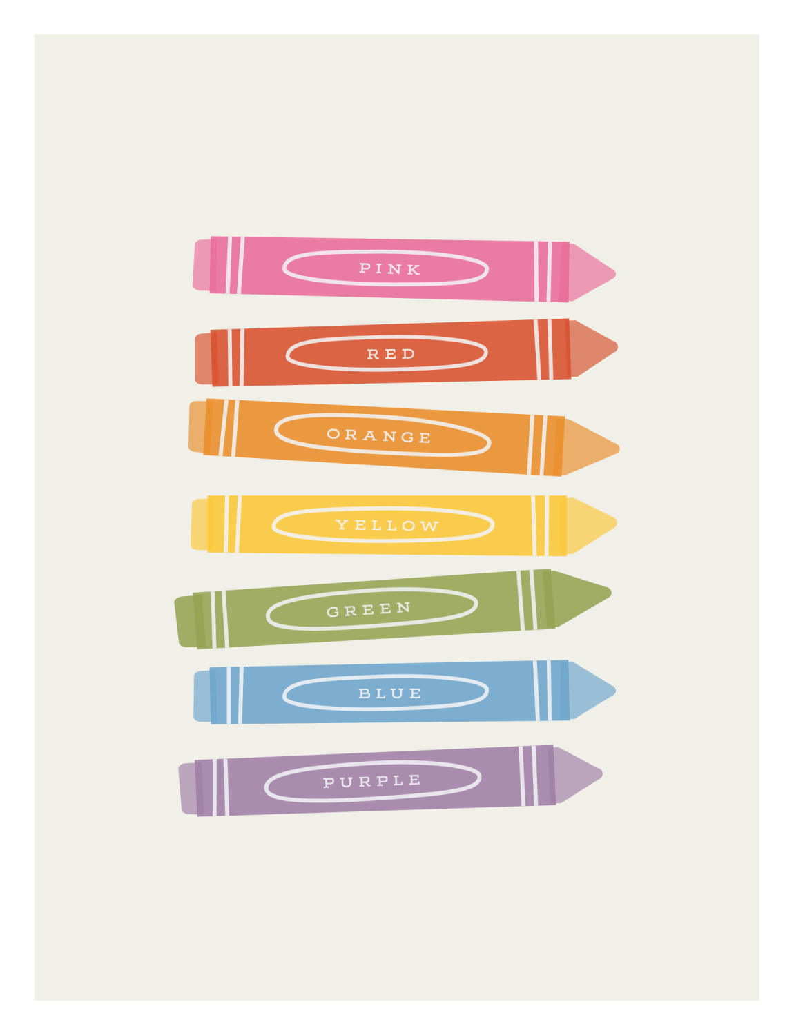 Colorful Crayons Art Print