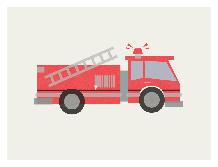 Bring bold, playful energy to your space with this Fire Truck Art Print, a classic emergency vehicle illustration perfect for kids rooms and nursery decor.