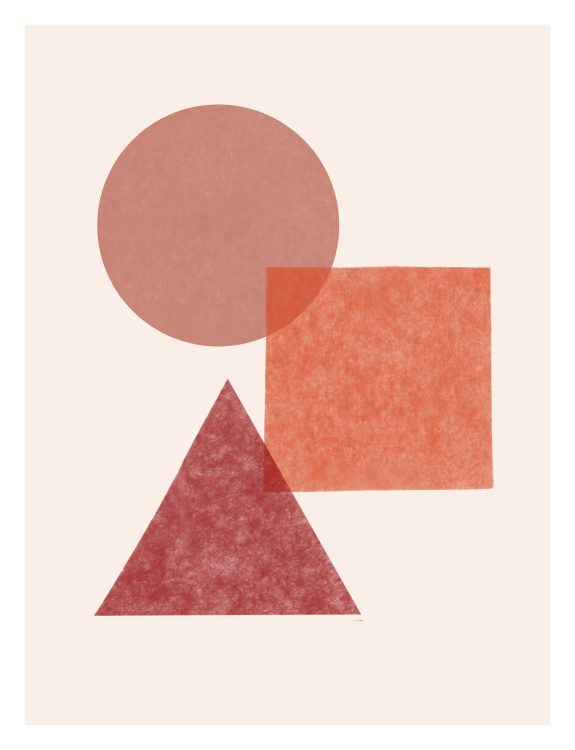 Add a modern and minimalist touch to your space with this Basic Shapes Art Print, featuring a simple arrangement of geometric forms in soft, muted tones.