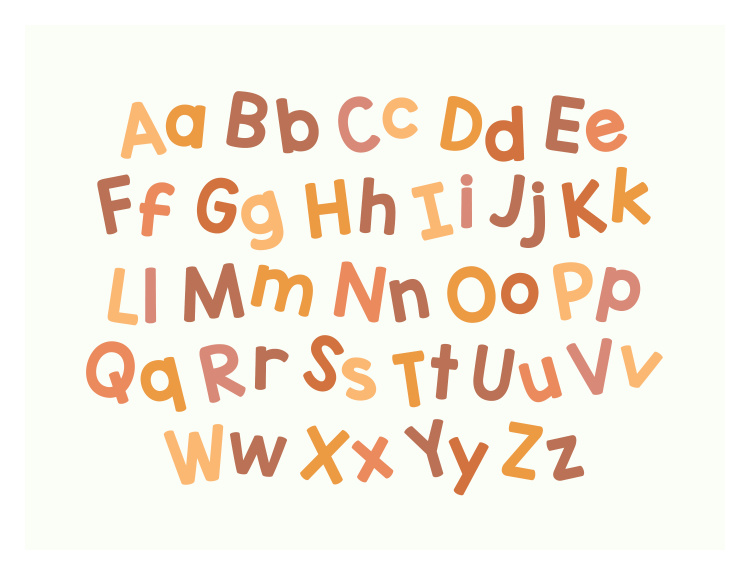 Make learning fun and colorful with this Multicolor Alphabet Art Print, featuring a full A–Z display in playful, mixed-color lettering.